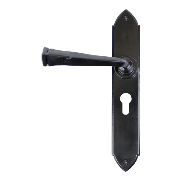 33277 • 248 x 44 x 5mm • Black • From The Anvil Gothic Lever Euro Lock Set