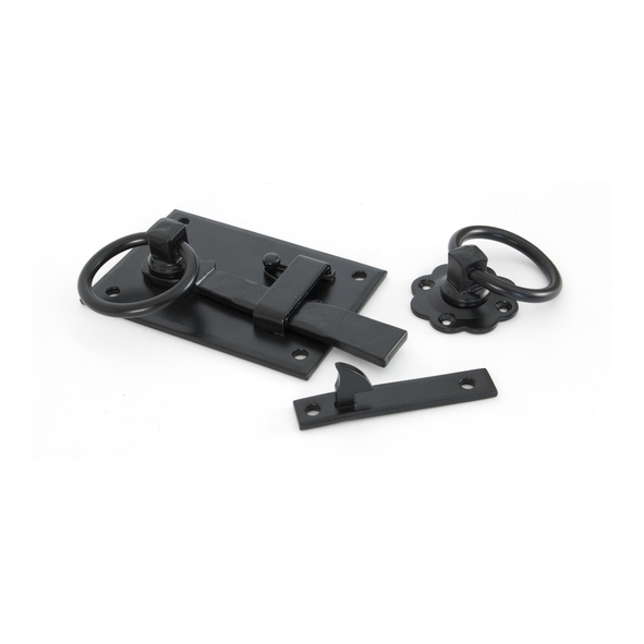 33294  152 x 103mm  Black  From The Anvil Cottage Latch - LH