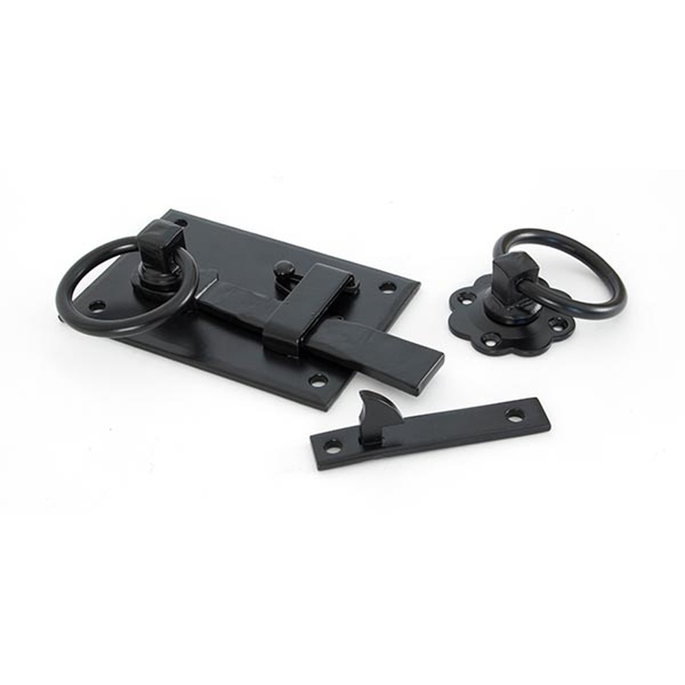 33294  152 x 103mm  Black  From The Anvil Cottage Latch - LH