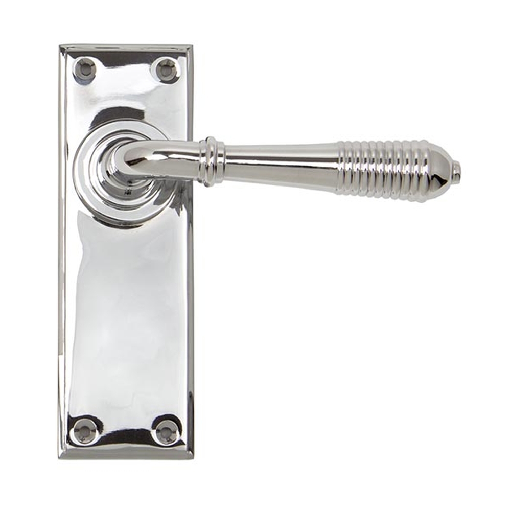 33307  152 x 50 x 8mm  Polished Chrome  From The Anvil Reeded Lever Latch Set