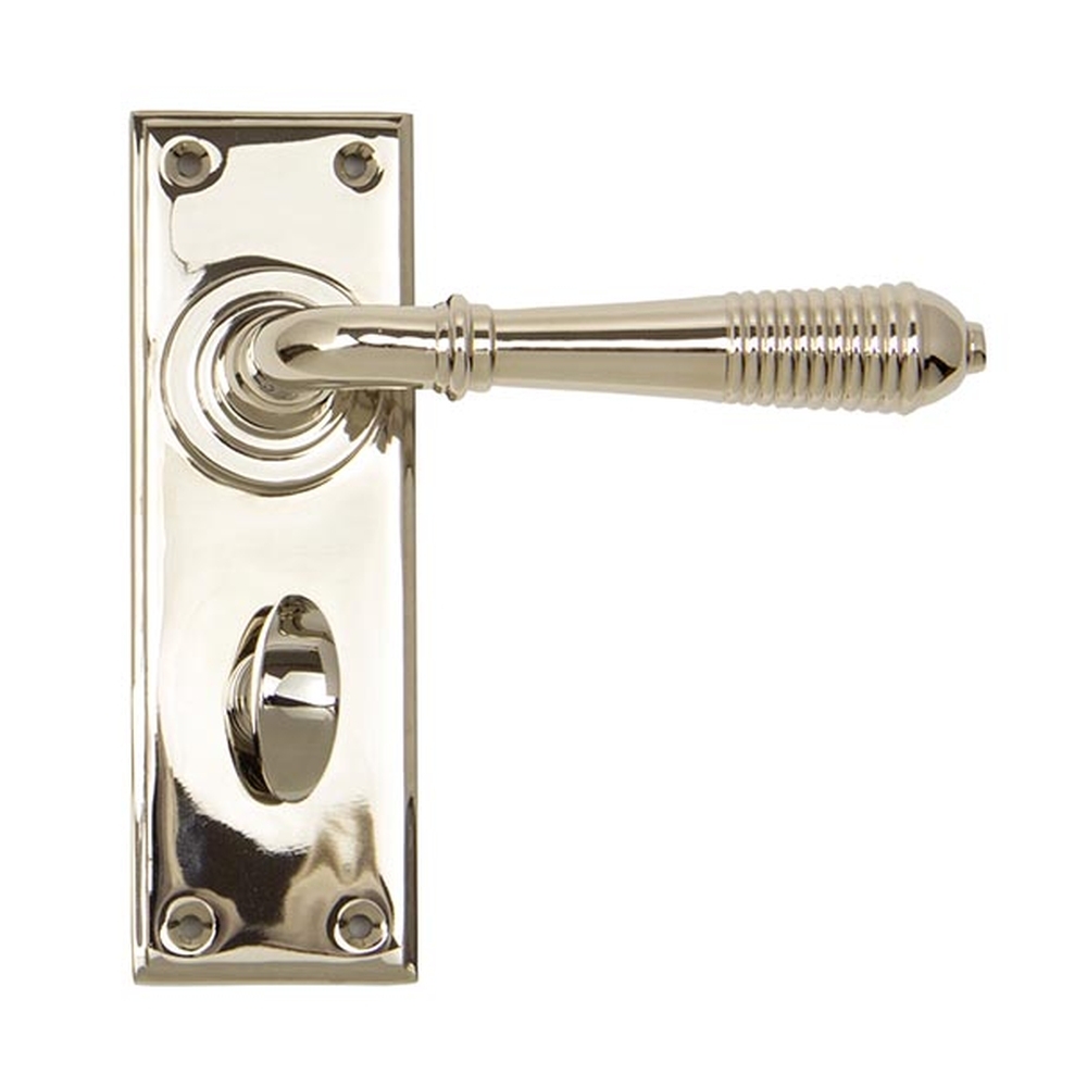 33326  152 x 50 x 8mm  Polished Nickel  From The Anvil Reeded Lever Bathroom Set