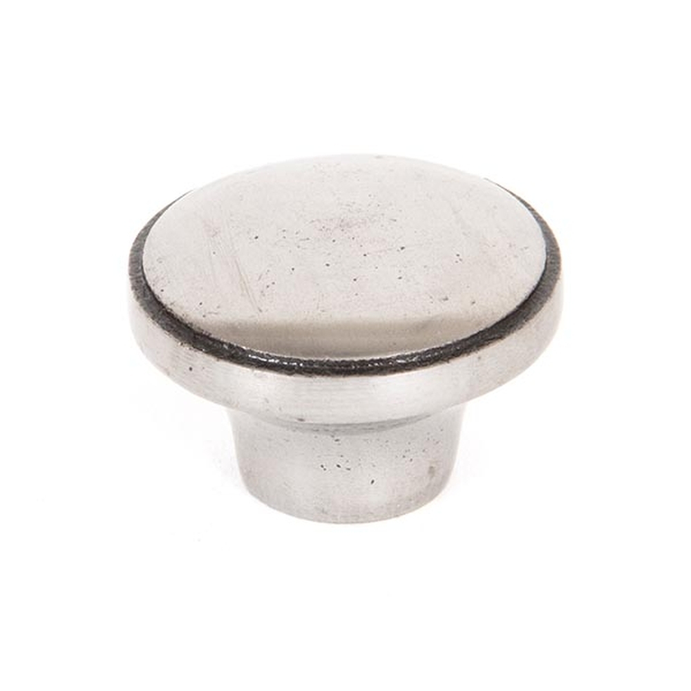 33365  32mm  Natural Smooth  From The Anvil Ribbed Cabinet Knob