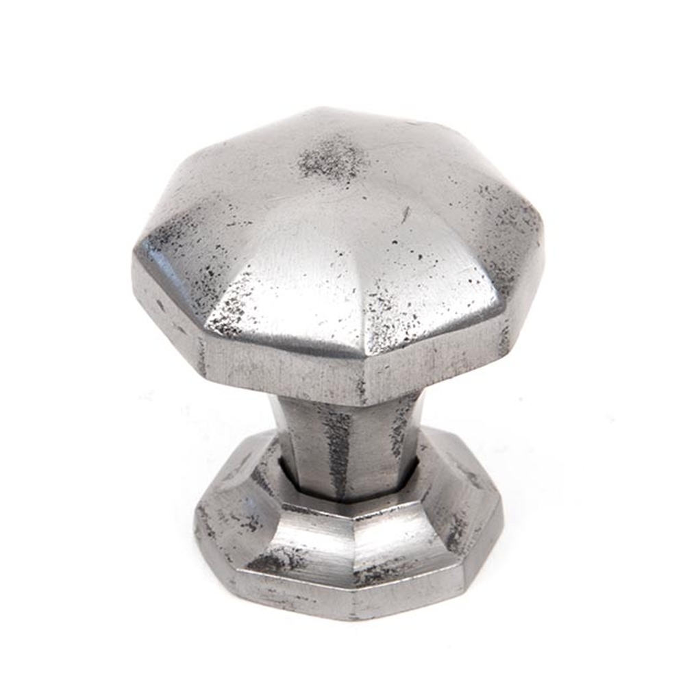 33366  32mm  Natural Smooth  From The Anvil Octagonal Cabinet Knob - Small