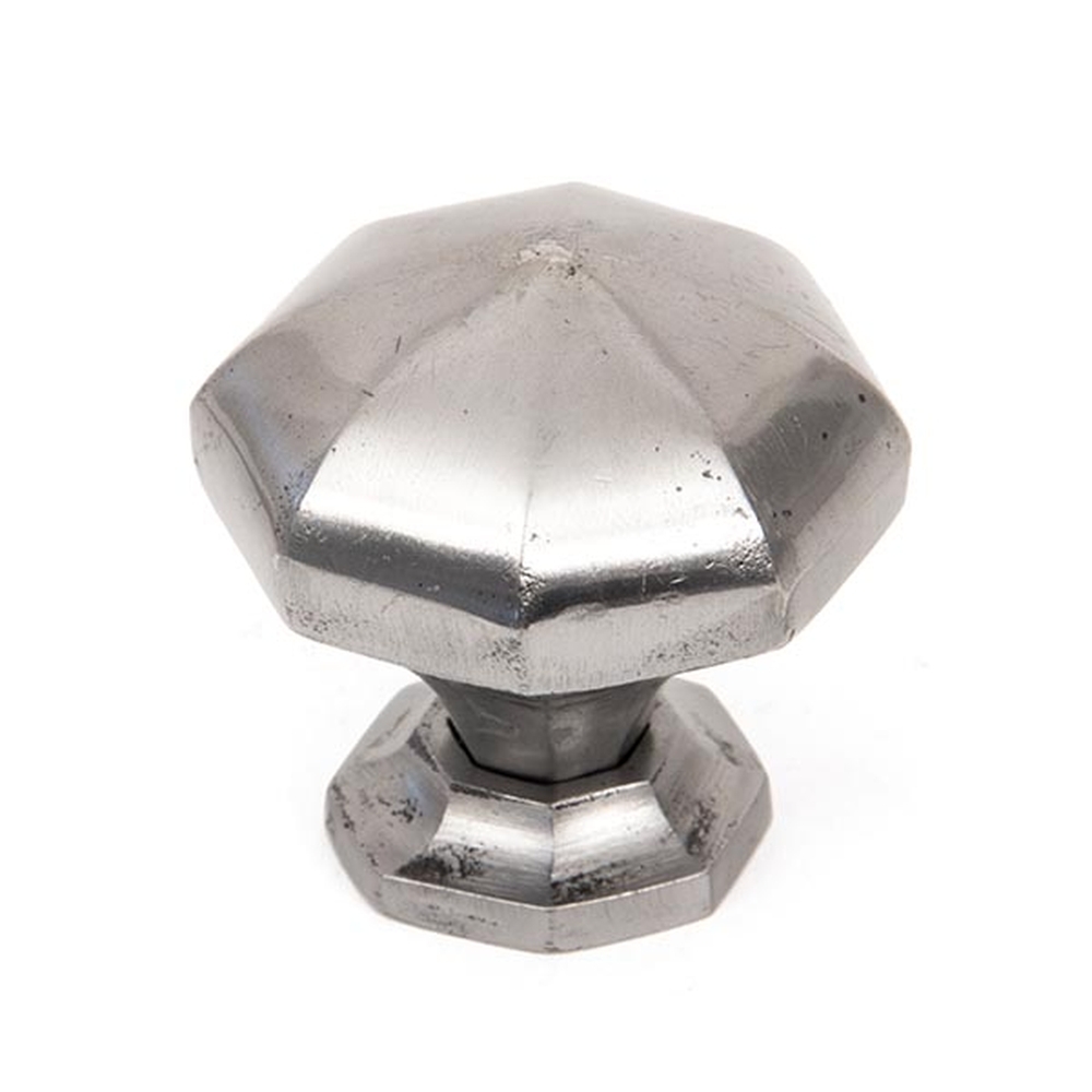 33367  39mm  Natural Smooth  From The Anvil Octagonal Cabinet Knob - Large