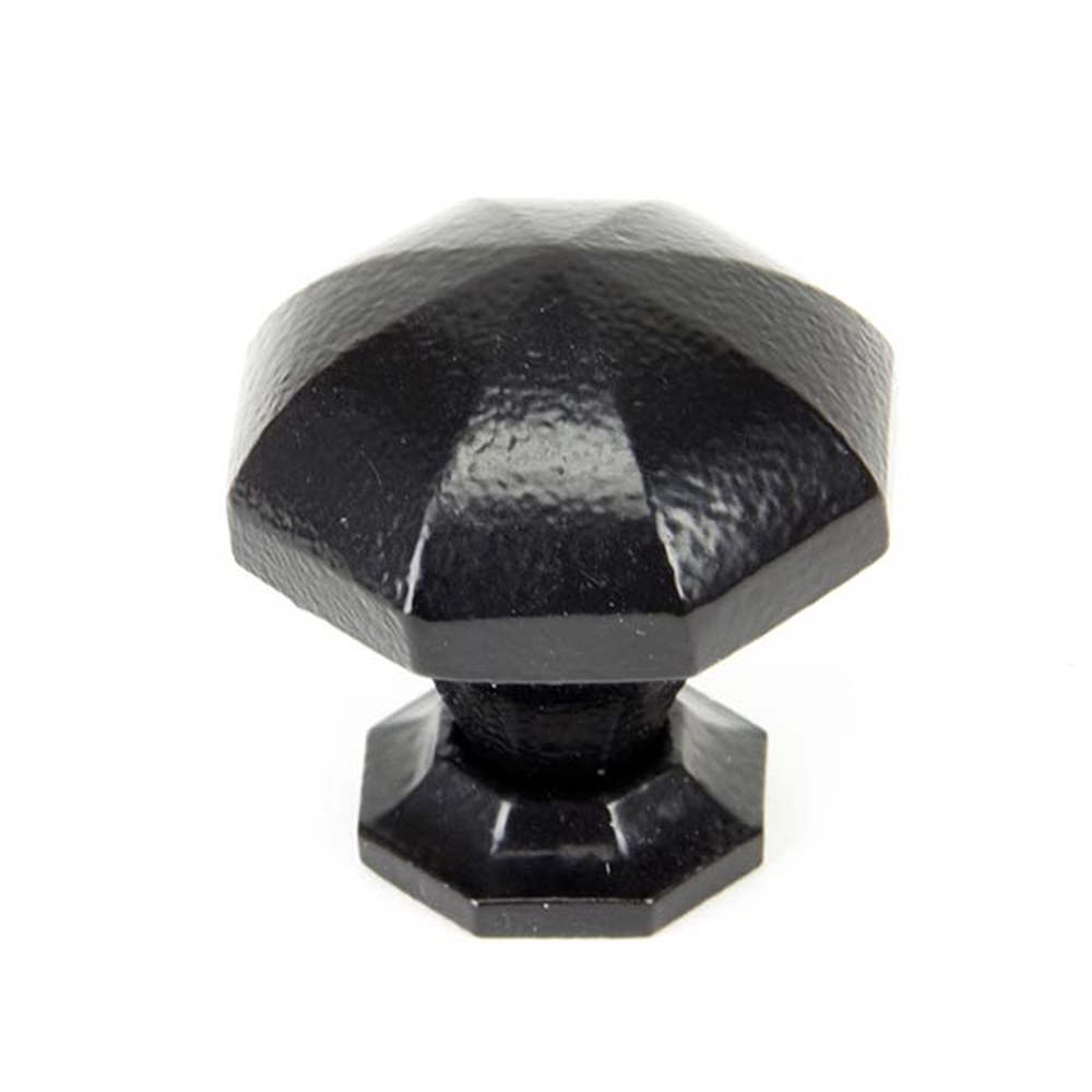 33373  39mm  Black  From The Anvil Octagonal Cabinet Knob - Large