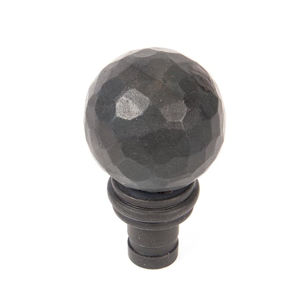 33398  41mm  Beeswax  From The Anvil Hammered Ball Curtain Finial