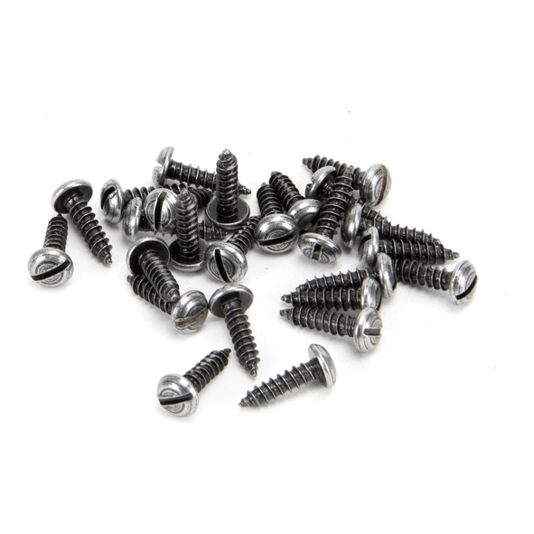 33423  6 x   Pewter Patina  From The Anvil Round Head Screws