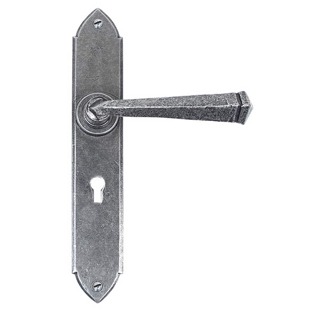 33600  248 x 44 x 5mm  Pewter Patina  From The Anvil Gothic Lever Lock Set