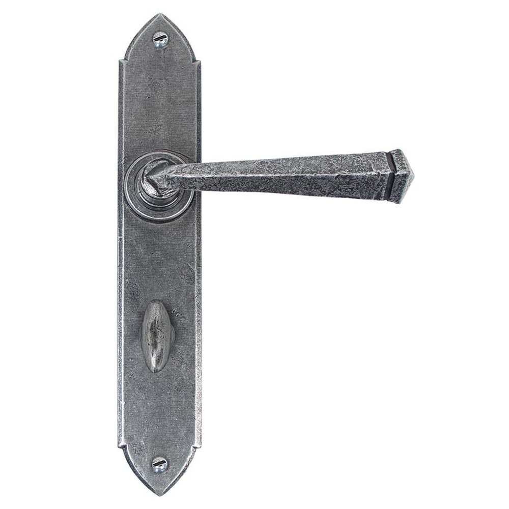 33604/B  248 x 44mm 5mm  Pewter Patina  From The Anvil Gothic Lever Bathroom Set