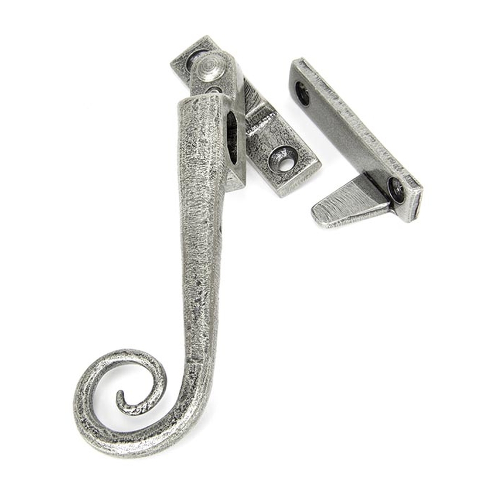 33618  157mm  Pewter Patina  From The Anvil Locking Night-Vent Monkeytail Fastener - LH