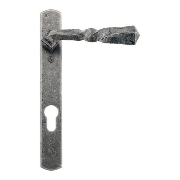 33633  220 x 30 x 5mm  Pewter Patina  From The Anvil Narrow Lever Espag. Lock Set