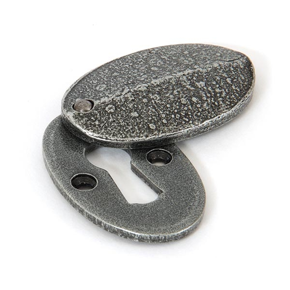 33664 • 51 x 31mm • Pewter Patina • From The Anvil Oval Escutcheon & Cover