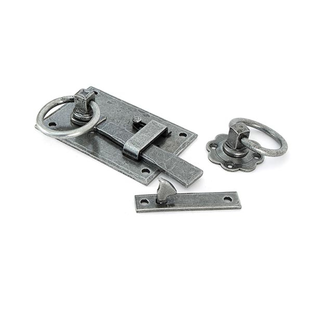 33666  152 x 103mm  Pewter Patina  From The Anvil Cottage Latch - LH