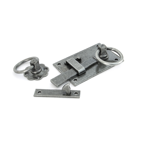 33667  152 x 103mm  Pewter Patina  From The Anvil Cottage Latch - RH