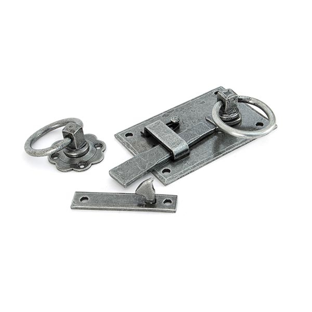 33667  152 x 103mm  Pewter Patina  From The Anvil Cottage Latch - RH