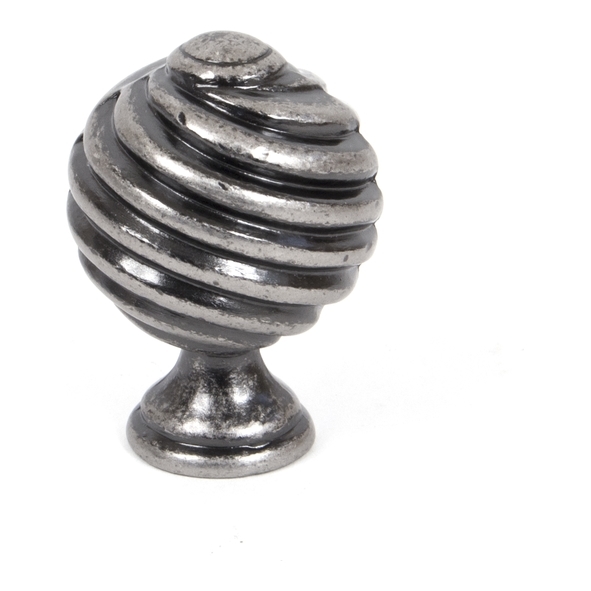 33691  30mm  Pewter Patina  From The Anvil Twist Cabinet Knob