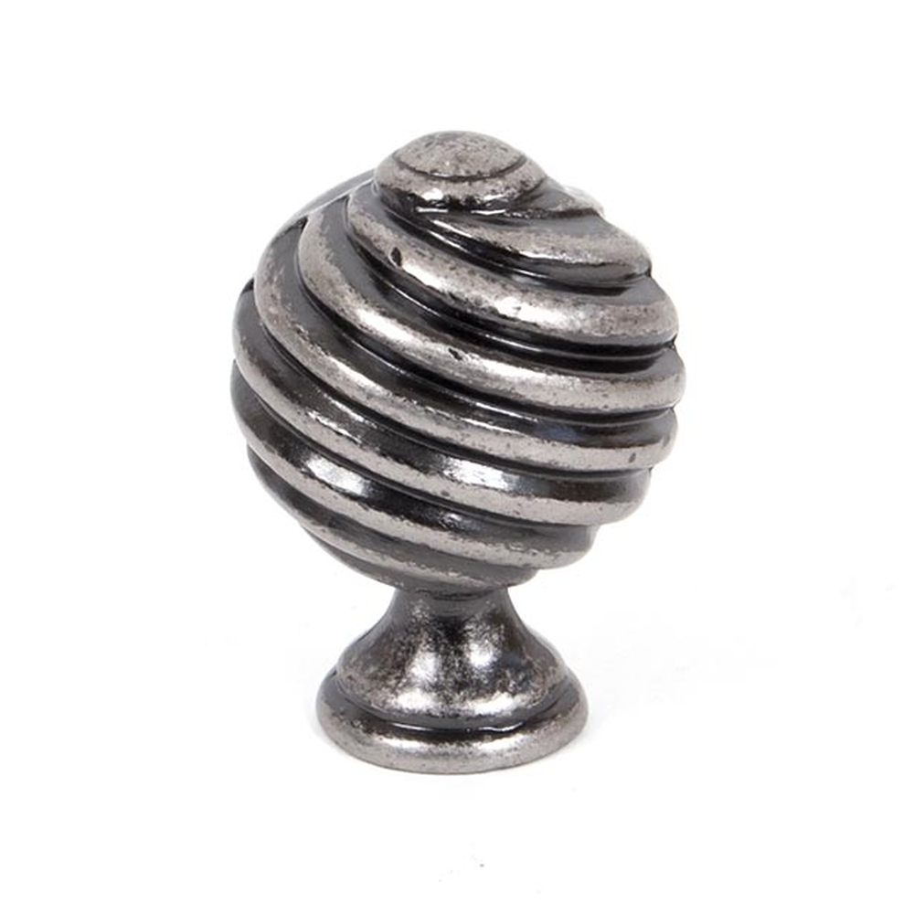 33691  30mm  Pewter Patina  From The Anvil Twist Cabinet Knob