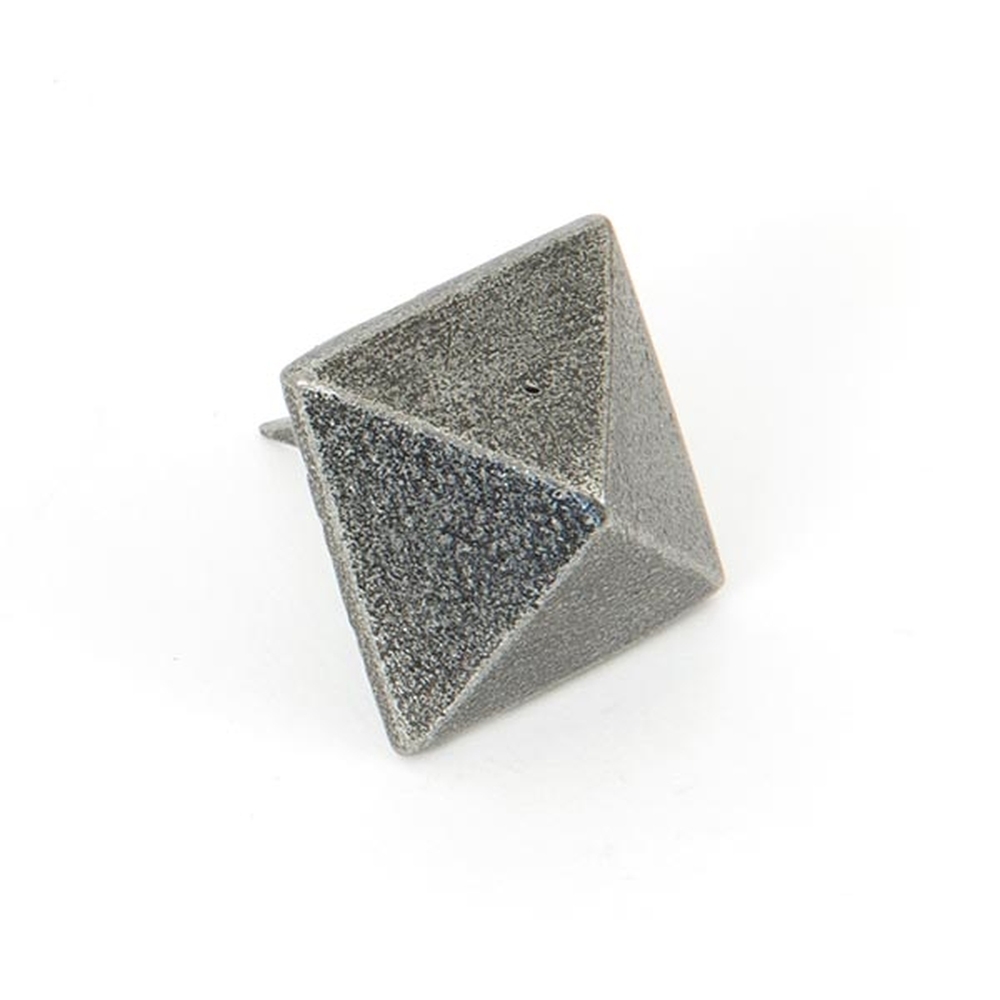 33696  25 x 25mm  Pewter Patina  From The Anvil Pyramid Door Stud - Large