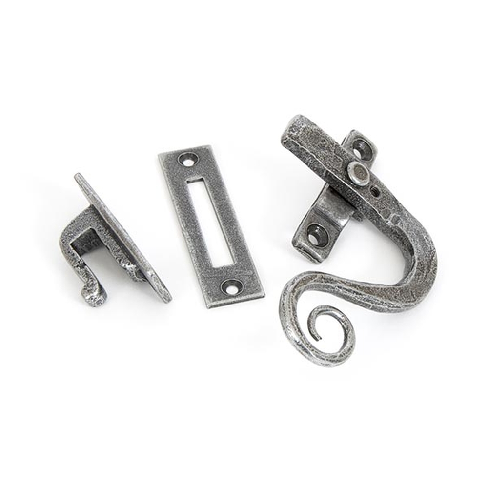 33726  112mm  Pewter Patina  From The Anvil Locking Monkeytail Fastener - RH