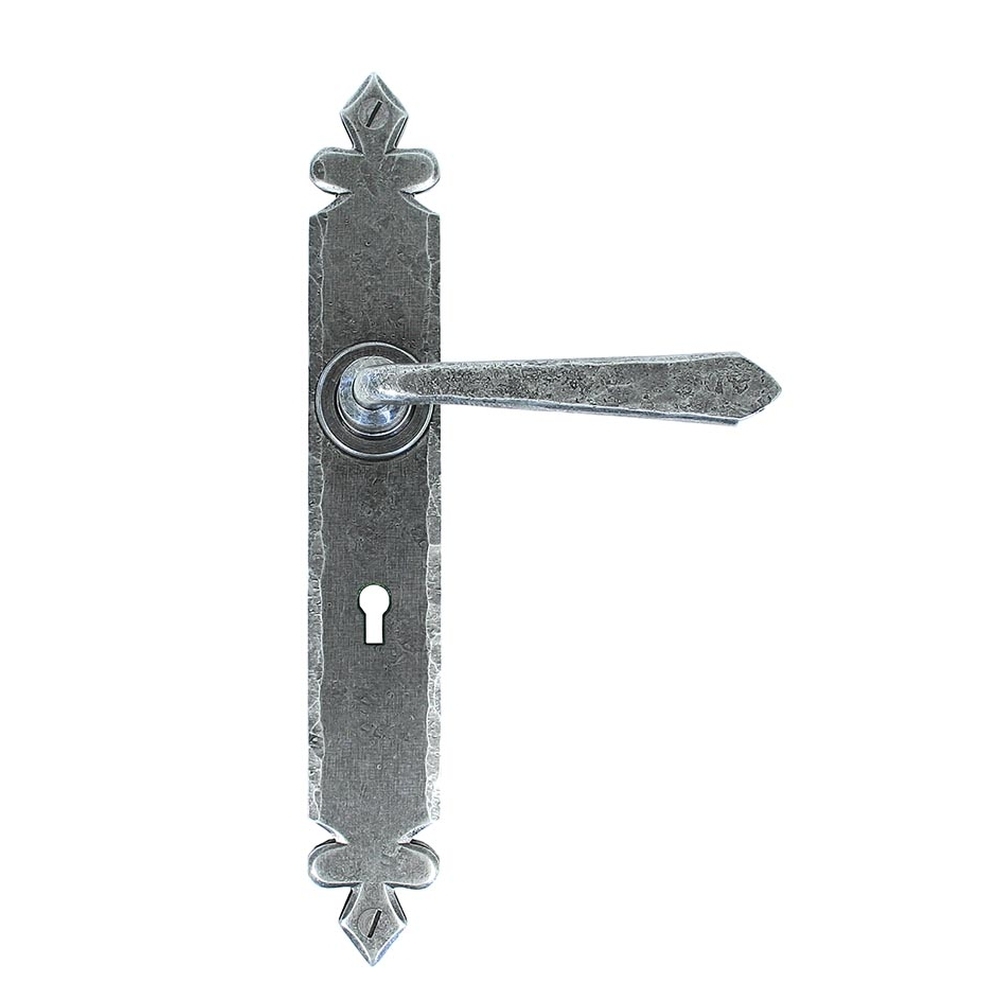 33730  270 x 40 x 5mm  Pewter Patina  From The Anvil Cromwell Lever Lock Set