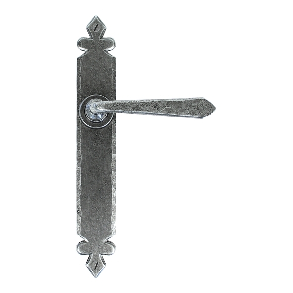 33731  273 x 40 x 5mm  Pewter Patina  From The Anvil Cromwell Lever Latch Set