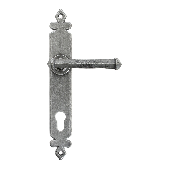 33766  273 x 40 x 5mm  Pewter Patina  From The Anvil Tudor Lever Espag. Lock Set