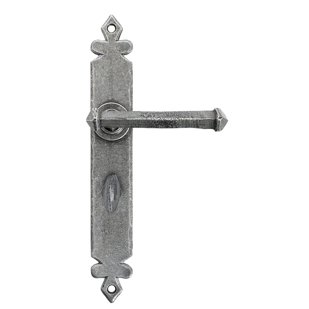 33802  273 x 40 x 5mm  Pewter Patina  From The Anvil Tudor Lever Bathroom Set