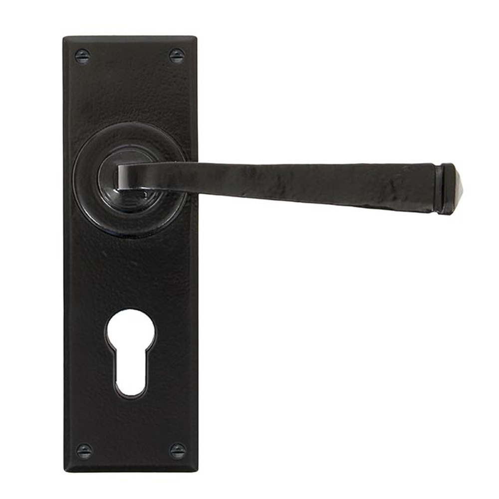 33826  152 x 48 x 5mm  Black  From The Anvil Avon Lever Euro Lock Set