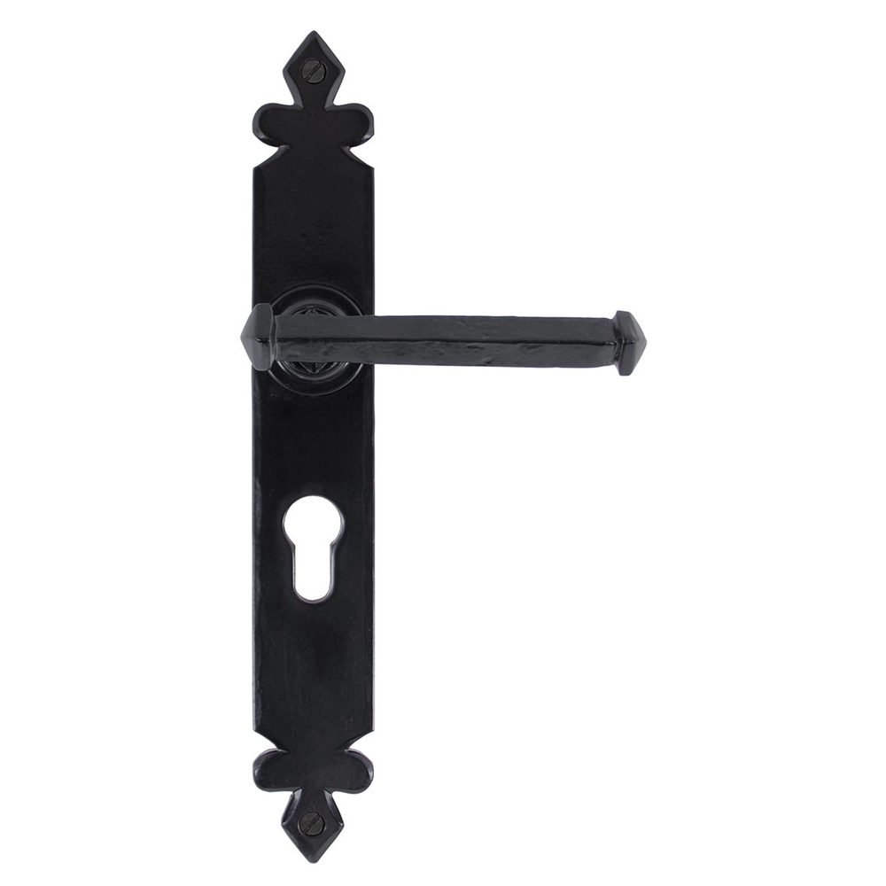 33827  273 x 40 x 5mm  Black  From The Anvil Tudor Lever Euro Lock Set