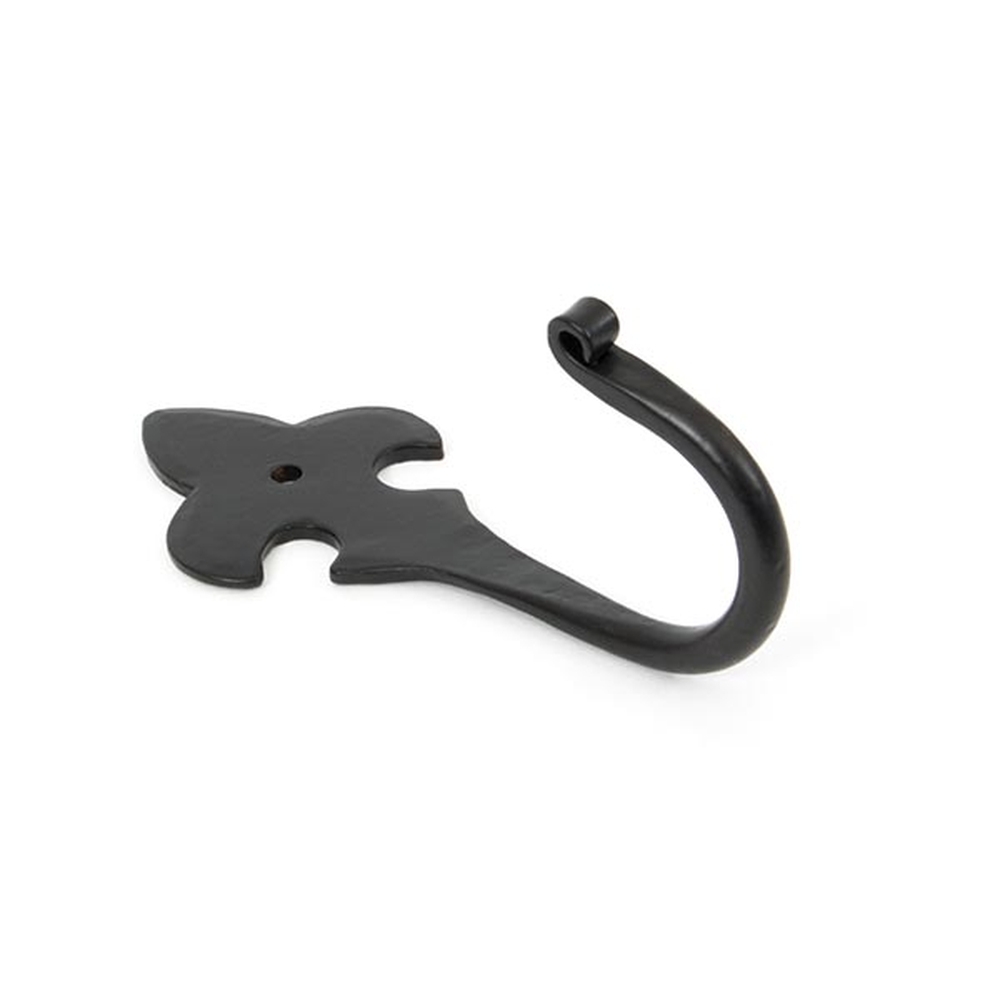 33834  68 x 50mm  Black  From The Anvil Fleur-De-Lys Coat Hook