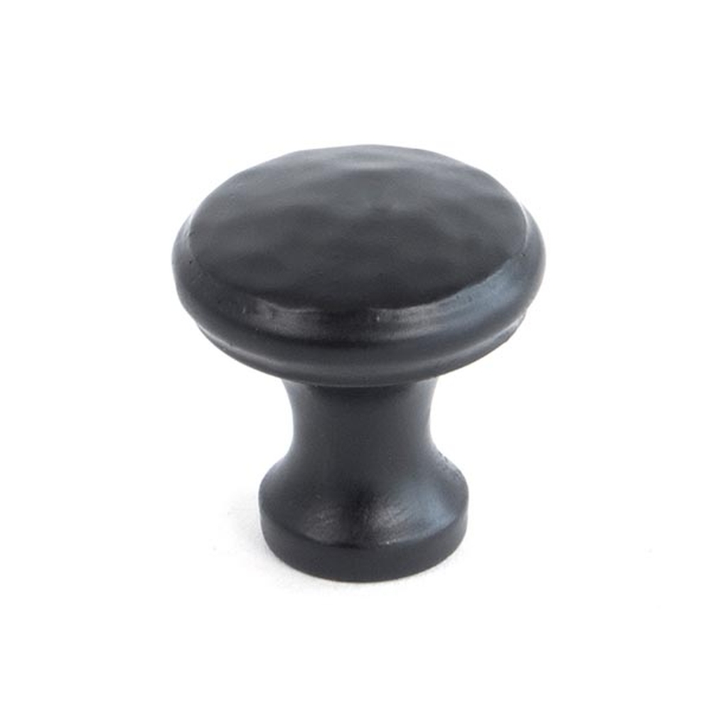 33840  20mm  Black  From The Anvil Hammered Cabinet Knob - Small