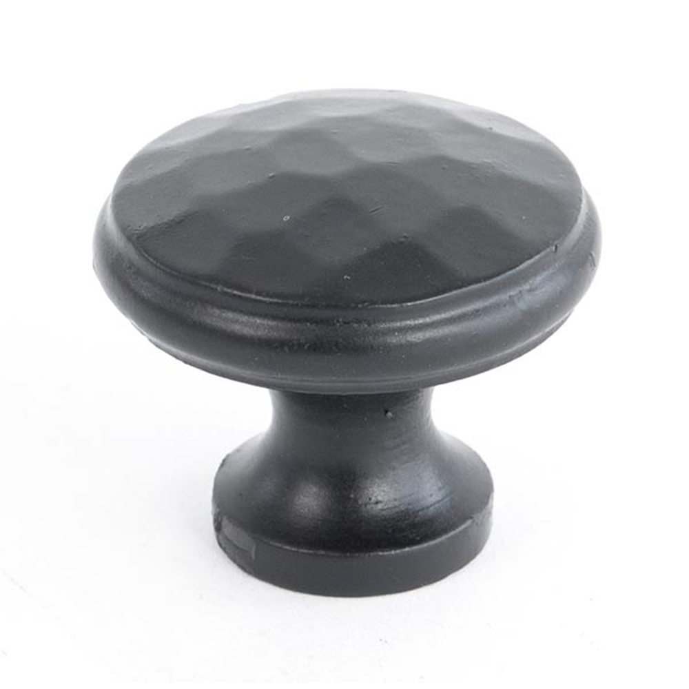 33992  30mm  Black  From The Anvil Hammered Cabinet Knob - Medium