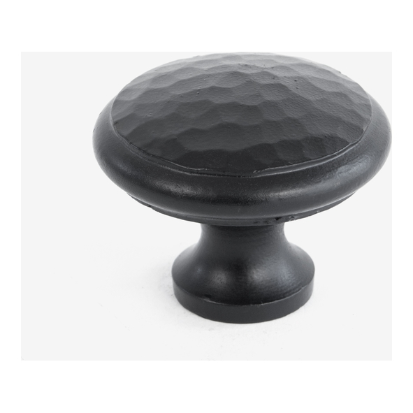 33993  40mm  Black  From The Anvil Hammered Cabinet Knob - Large