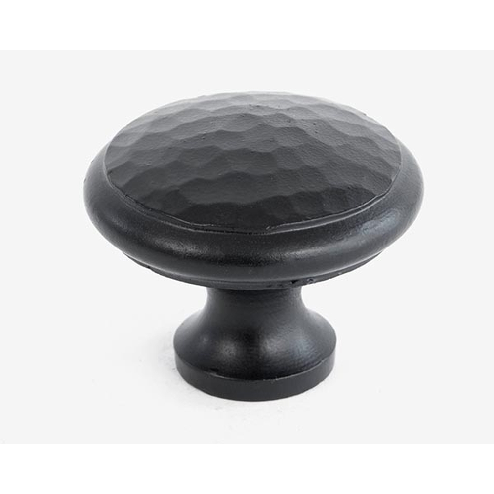 33993  40mm  Black  From The Anvil Hammered Cabinet Knob - Large