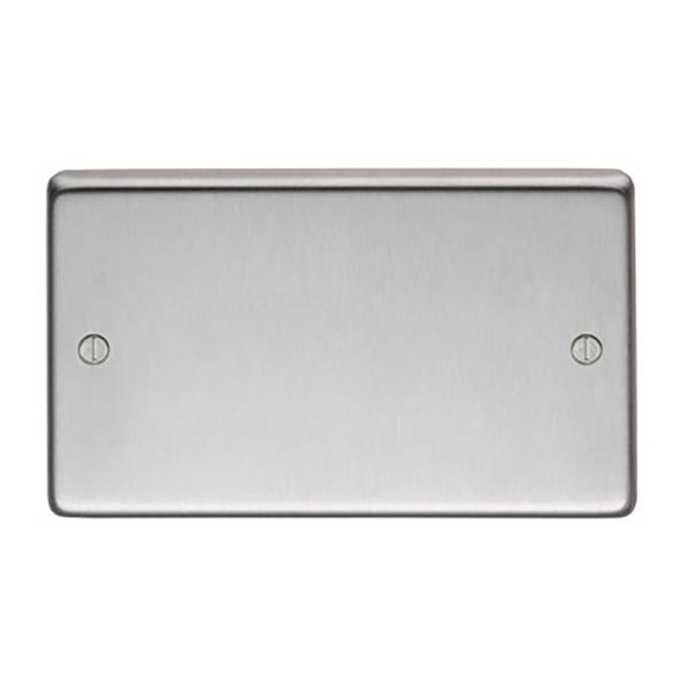 34234/1  146 x 86 x 7mm  Satin Stainless  From The Anvil Double Blank Plate