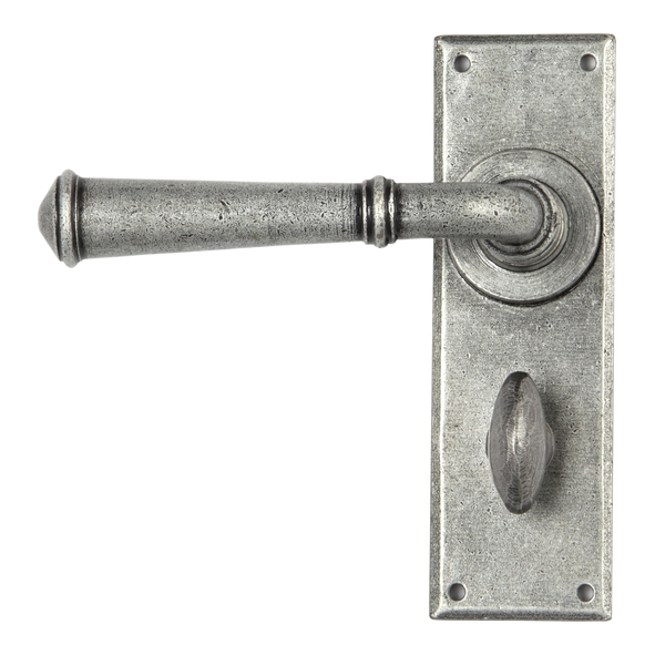 45127  152 x 48 x 5mm  Pewter Patina  From The Anvil Regency Lever Bathroom Set
