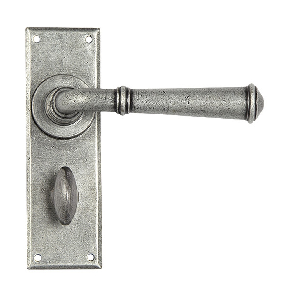 45127  152 x 48 x 5mm  Pewter Patina  From The Anvil Regency Lever Bathroom Set