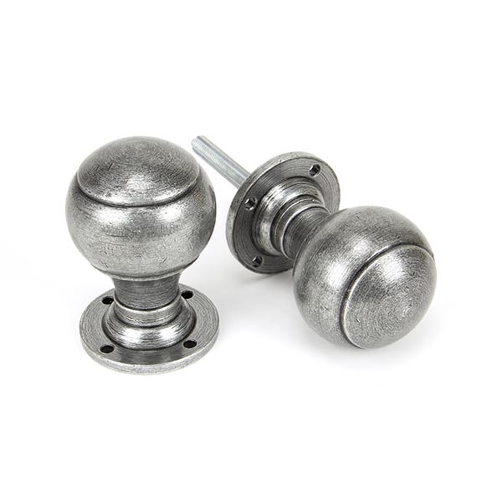 45156 • 58mm • Pewter Patina • From The Anvil Regency Mortice / Rim Knob Set