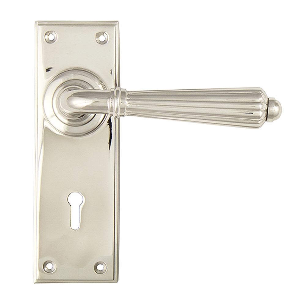 45322  152 x 50 x 8mm  Polished Nickel  From The Anvil Hinton Lever Lock Set