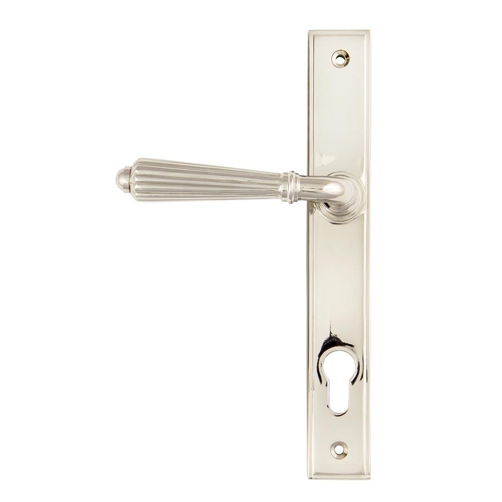 45326  244 x 36 x 13mm  Polished Nickel  From The Anvil Hinton Slimline Lever Espag. Lock Set