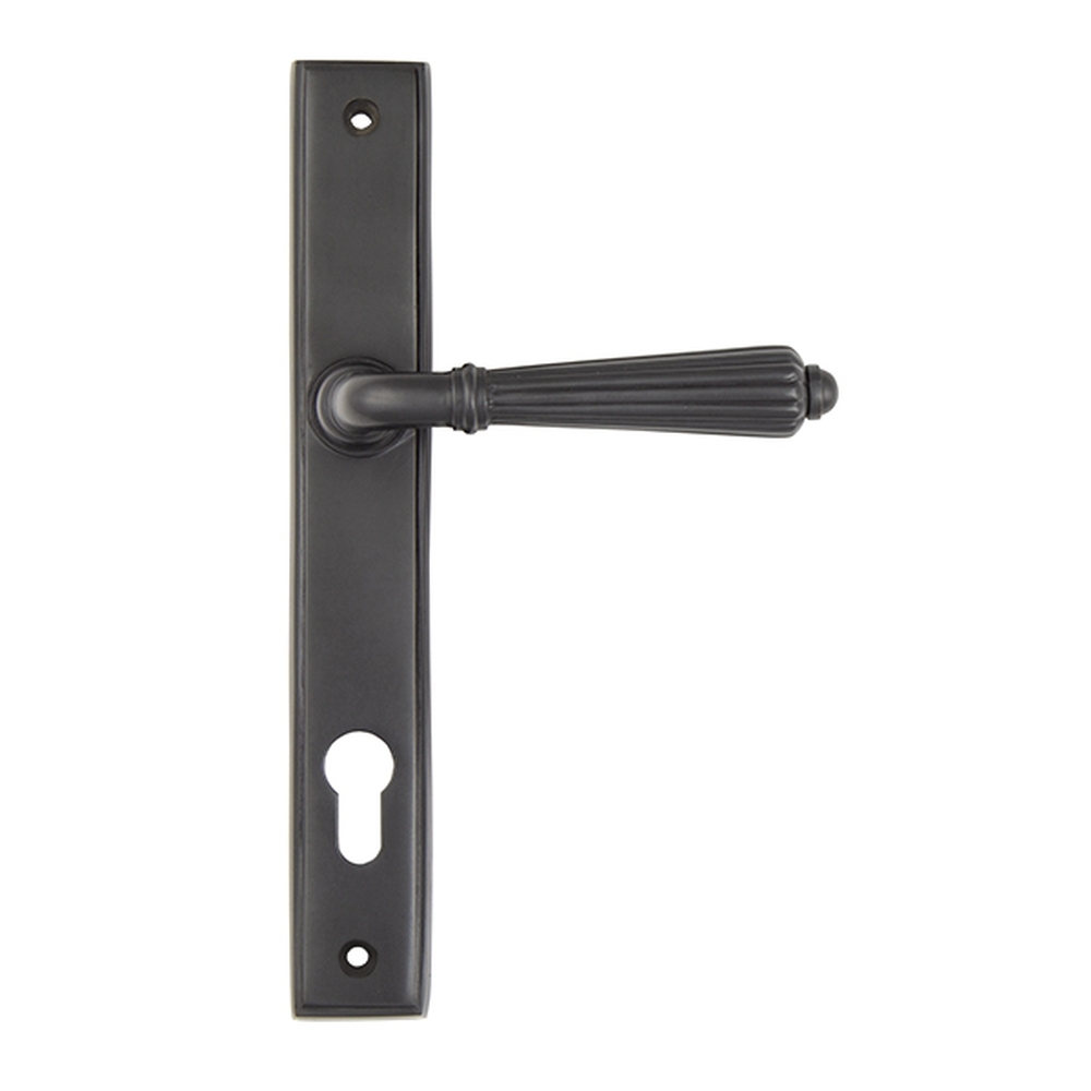 45332 • 244 x 36 x 13mm • Aged Bronze • From The Anvil Hinton Slimline Lever Espag. Lock Set