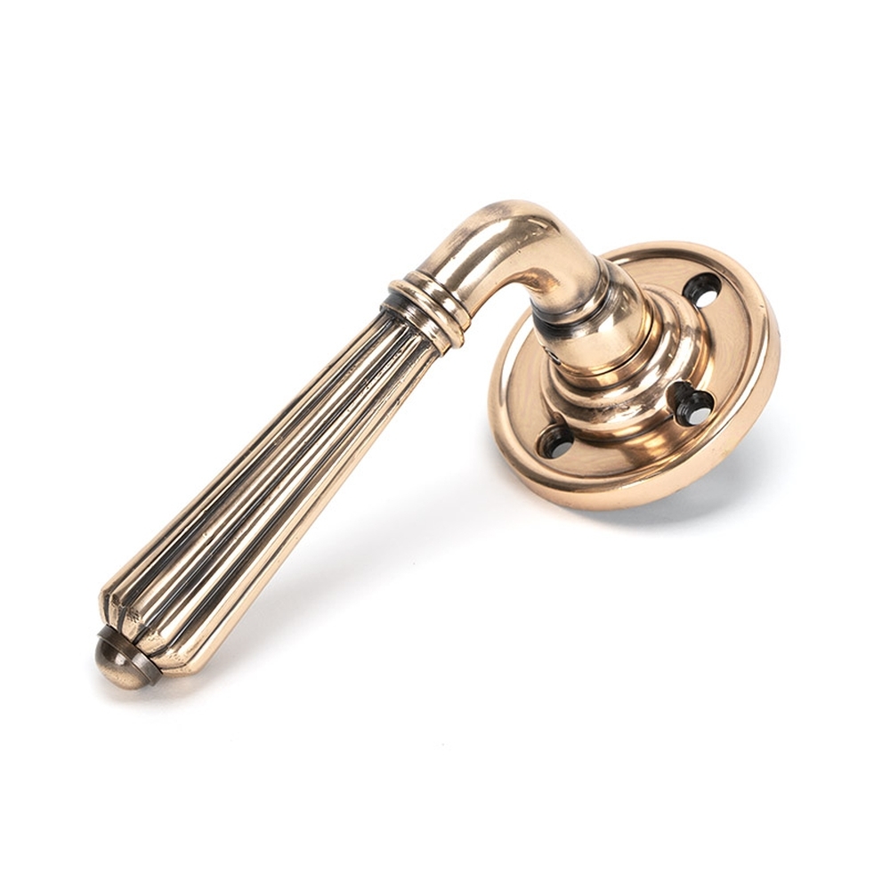 45333 • 60 x 8mm • Polished Bronze • From The Anvil Hinton Lever on Rose Set