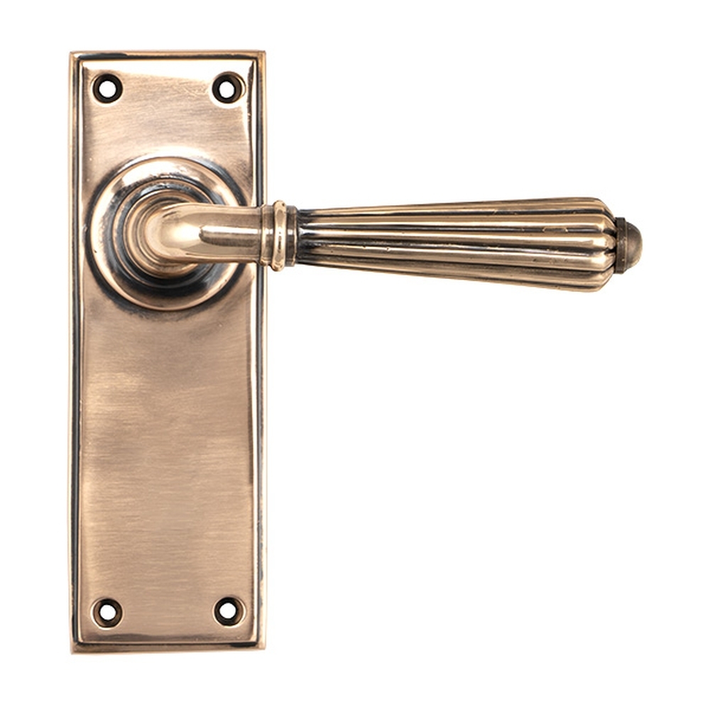 45335  152 x 50 x 8mm  Polished Bronze  From The Anvil Hinton Lever Latch Set