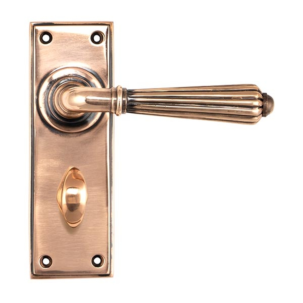 45336  152 x 50 x 8mm  Polished Bronze  From The Anvil Hinton Lever Bathroom Set