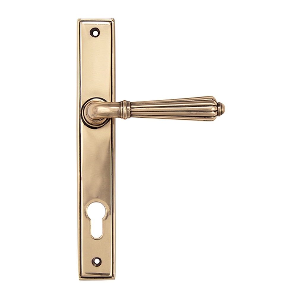 45338  244 x 36 x 13mm  Polished Bronze  From The Anvil Hinton Slimline Lever Espag. Lock Set