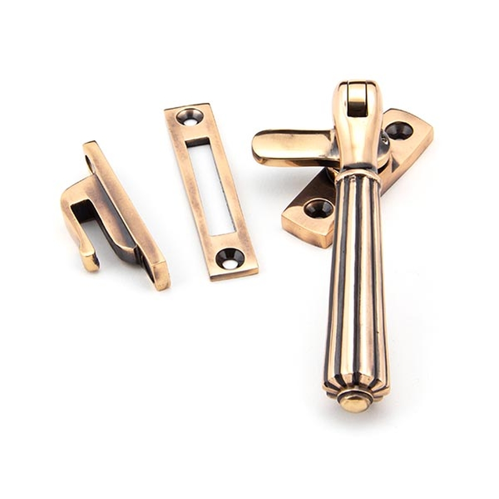 45343  128mm  Polished Bronze  From The Anvil Locking Hinton Fastener