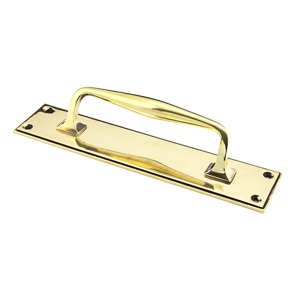 45379  300 x 65mm  Aged Brass  From The Anvil Art Deco Pull Handle on Backplate