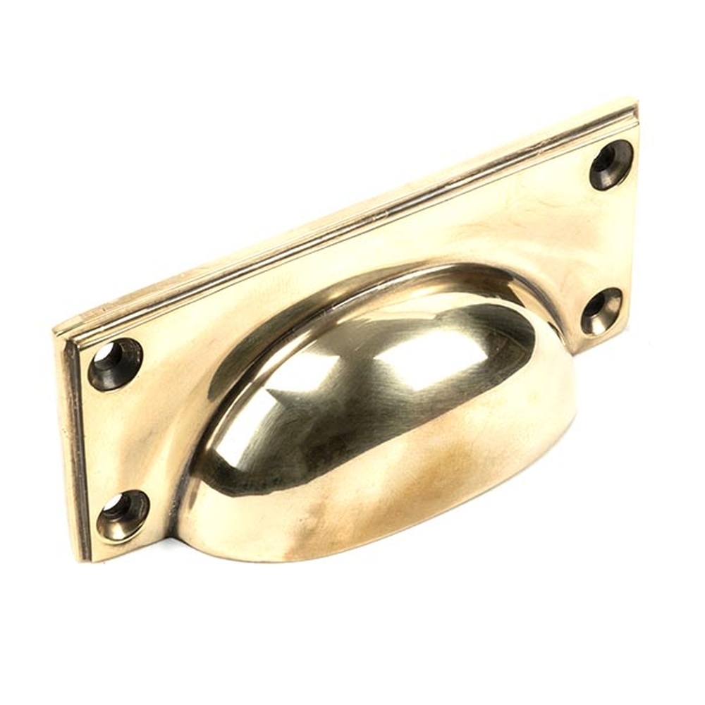 45400  100 x 42mm  Aged Brass  From The Anvil Art Deco Drawer Pull