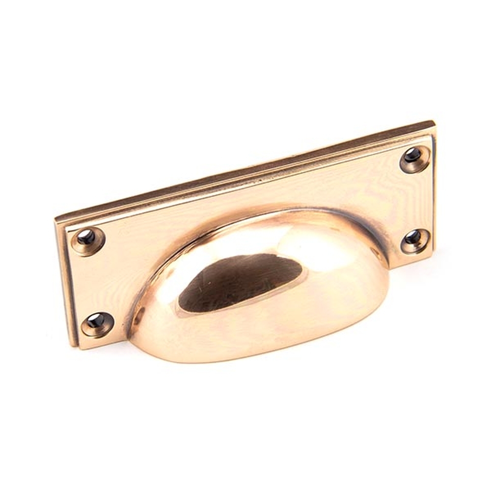 45404  100 x 42mm  Polished Bronze  From The Anvil Art Deco Drawer Pull