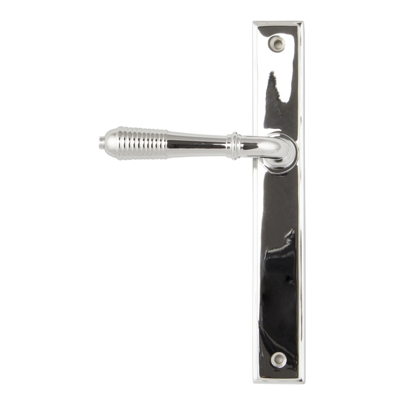 45426 • 244 x 36 x 13mm • Polished Chrome • From The Anvil Reeded Slimline Lever Latch Set